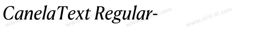 CanelaText Regular字体转换
